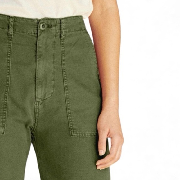 The GREAT. The General Pant Wide Leg Flare High Waist Trouser Pine Green 25 - Picture 4 of 16